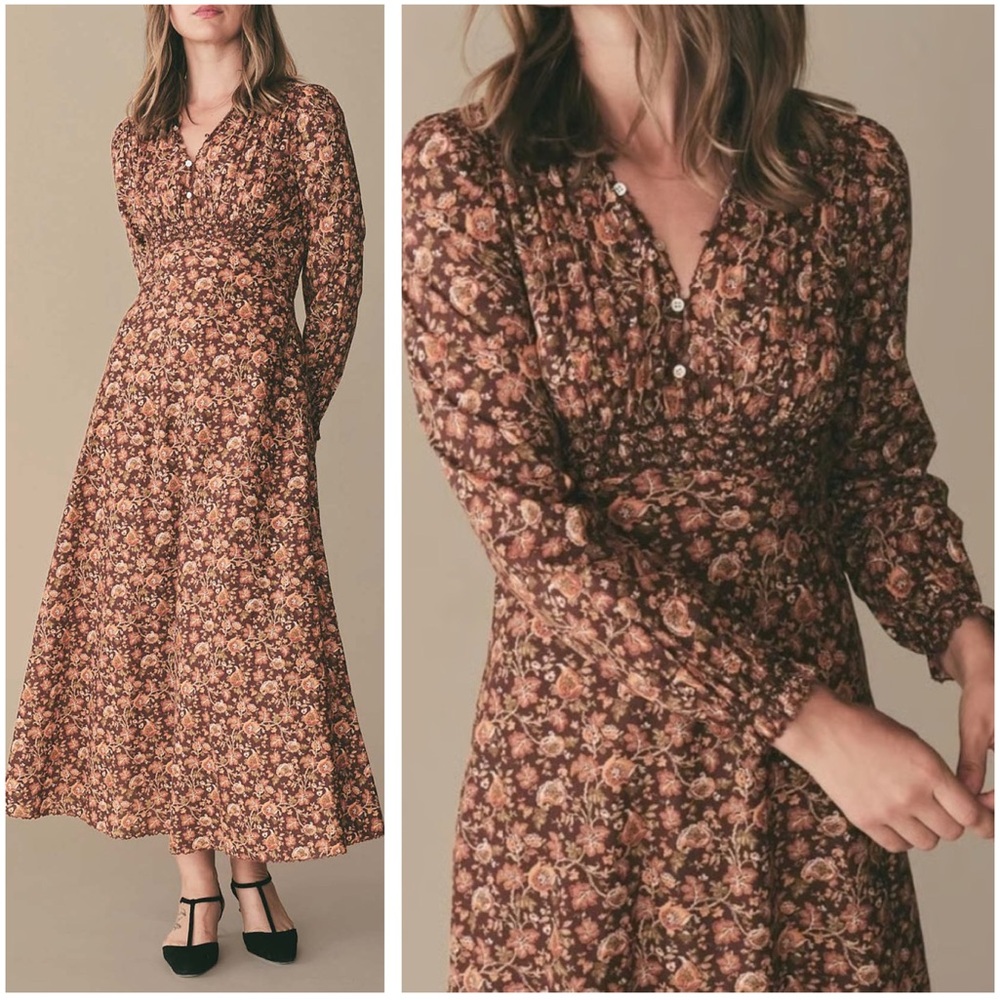 Doen Milana Dress in Mulberry Vine Floral